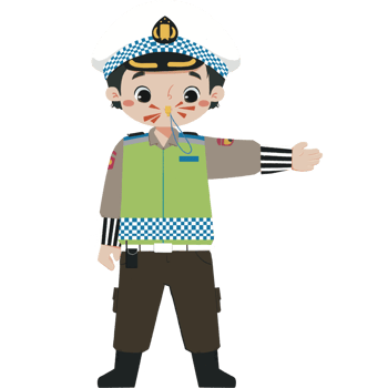 kid in traffic police tell hurry up to right side png