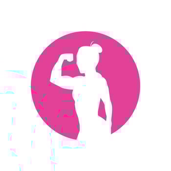 Fitness Gym silhouette woman character design. illustration. vector