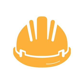 Construction hat icon logo design template isolated illustration vector