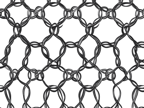Abstract Dark Gray Geometric Seamless Pattern with Interconnected Loops png