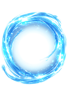 Abstract Glowing Blue Circle with Transparent Background png