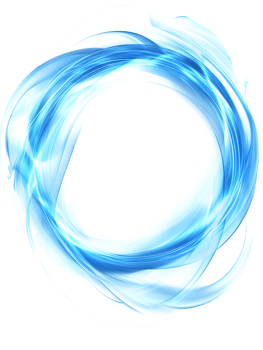 Abstract Light Blue Circular Design Element with Transparent Background png