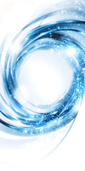 Abstract Swirling Blue and White Light with Glitter Effect png