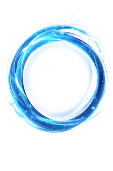 Abstract Blue Light Circle on Transparent Background png