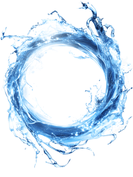 Blue Water Circle on Transparent Background png