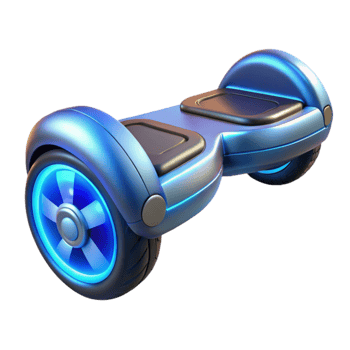 dramatic contemporary Blue Hoverboard 3D Render genuine png