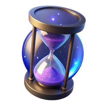 dramatic abstract Cosmic Hourglass 3D Render professional png