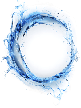 Swirling Blue Water Circle Abstract png