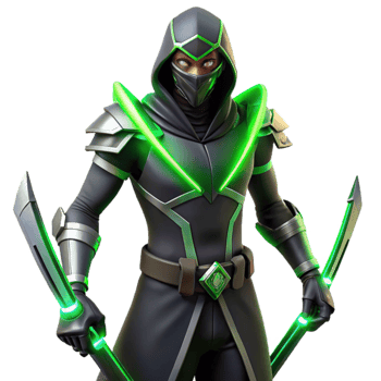 stunning creative Green Ninja 3D Render high resolution png