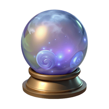 vibrant classic Mystical Crystal Ball 3D Render high resolution png