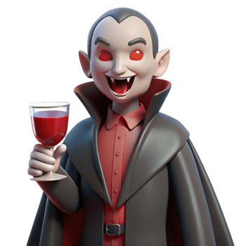 magnificent minimalist 3D Cartoon Vampire Illustration genuine png