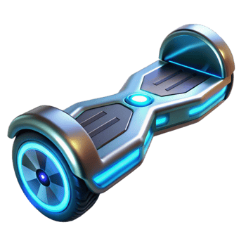 elegant minimalist Futuristic Hoverboard 3D Render premium png