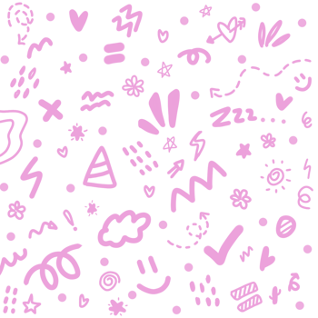 Pink doodles abstract illustration pattern transparent png