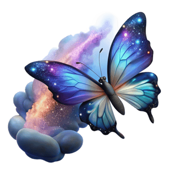 wonderful creative Cosmic Butterfly Illustration original png