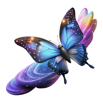 impressive minimalist Cosmic Butterfly Illustration high resolution png