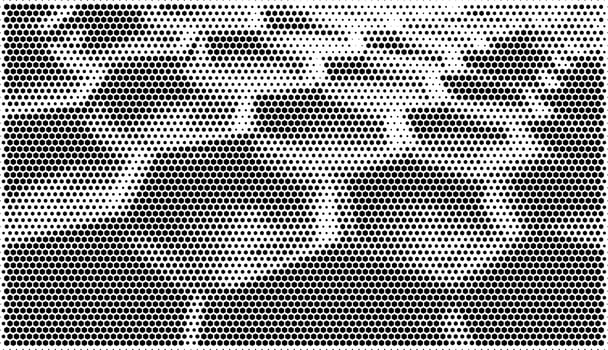 Minimalist Hexagonal Halftone Element vector