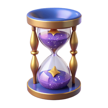 dramatic traditional Cosmic Hourglass 3D Render genuine png
