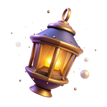 beautiful minimalist 3D Render Glowing Lantern Illustration authentic png
