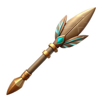 stunning creative 3D Render of Ornate Ceremonial Spear detailed png