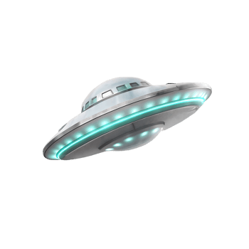 A Classic Flying Saucer UFO Spaceship Soaring Through the Dark Night Sky png