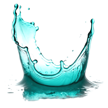 Stunning Aqua Liquid Splash on Black Background Dynamic Water Crown Jewel Teal png