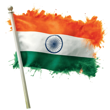 Vibrant Indian Flag Watercolor Splash Design Independence Day Patriotism Celebration png