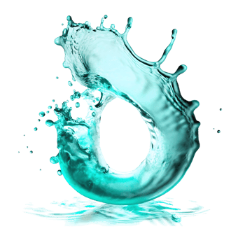 Stunning Aqua Water Splash Forming a Ring on Black Background png