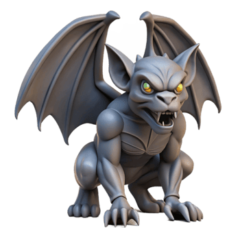 elegant creative 3D Model Grotesque Gargoyle Illustration high resolution png