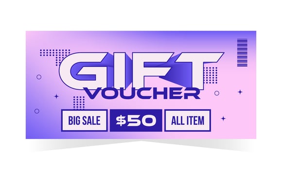 Gift voucher template in retro 2000s style. Sale, promotion, discount, coupon, certificate. illustration for cafe, bar, gaming, lifestyle, decor, online vector