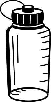 Water bottle icon in hand drawn style vector