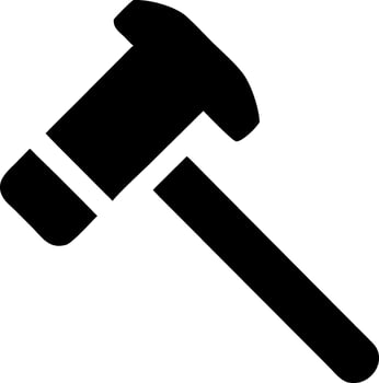 Steel Hammer Icon for Construction vector