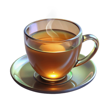 vibrant modern Warm Cup of Tea 3D Illustration exclusive png