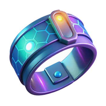 dramatic rustic Futuristic Smart Bracelet 3D Render 4K png