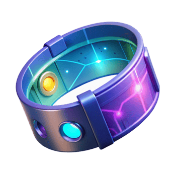 serene artistic Futuristic Smart Bracelet 3D Render professional png