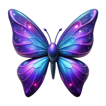 wonderful rustic Cosmic Butterfly 3D Illustration exclusive png