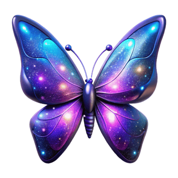 stunning traditional Cosmic Butterfly 3D Illustration premium png