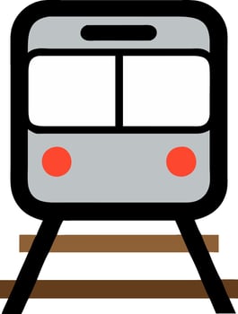 Modern Railway Train Icon Design vector