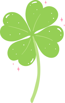 4 Leaf Clover with stem png