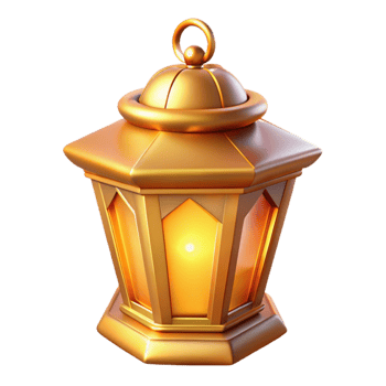 extraordinary classic Golden Lantern 3D Render high quality png