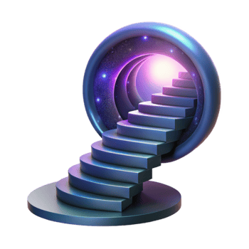 stunning artistic 3D Render Cosmic Stairway to Light professional png