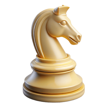 wonderful vintage Knight Chess Piece 3D Render premium png