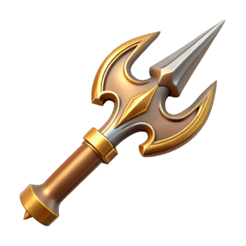magnificent modern Golden Spear 3D Render professional png