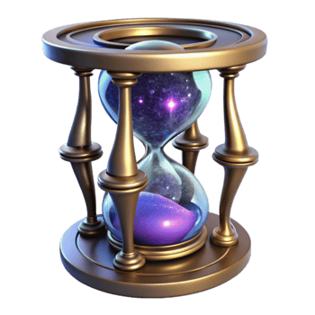 dramatic abstract Cosmic Hourglass 3D Render 4K png