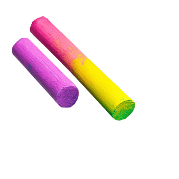 Two Colorful Chalk Sticks Transparent Background png
