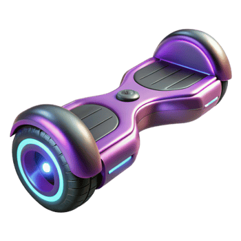 Purple Hoverboard 3D Render png