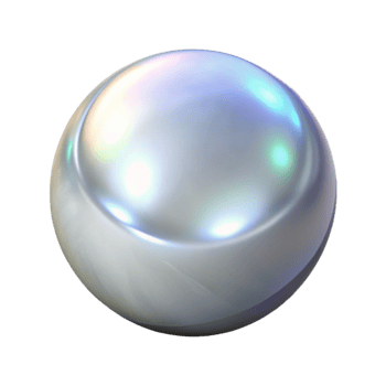 elegant traditional Iridescent Pearl 3D Render 4K png