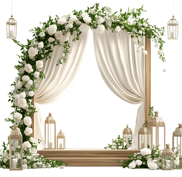 Wedding ceremony backdrop png