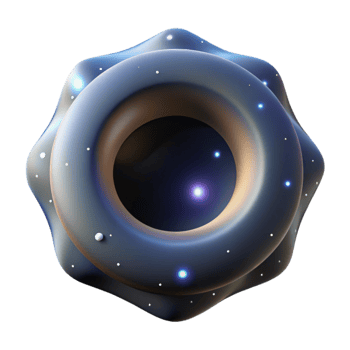 magnificent minimalist 3D Abstract Cosmic Ring Illustration exclusive png
