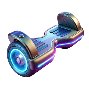 dramatic vintage Futuristic Hoverboard 3D Render exclusive png