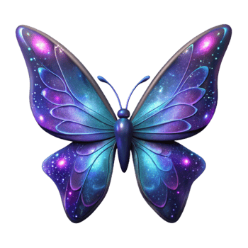 elegant minimalist Cosmic Butterfly Illustration high resolution png